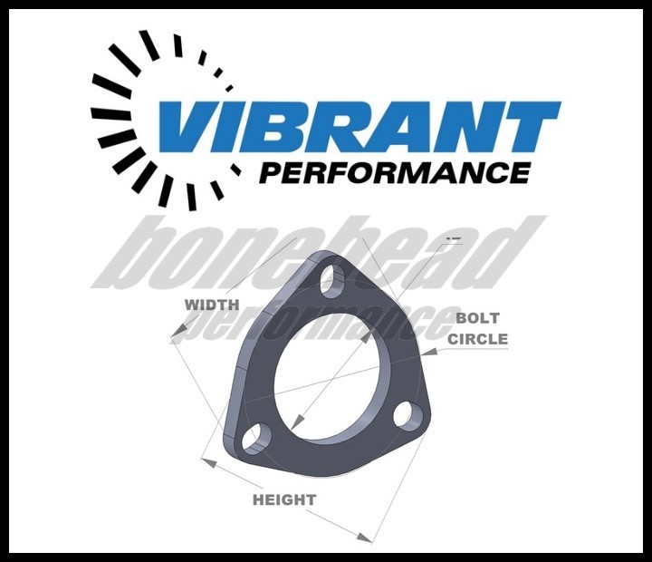 Single Flange Vibrant 3-bolt Stainless Steel Flange 2.75/" I.D