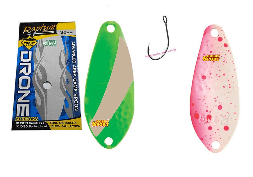 DRONE SPOON  2,5 GR  GREEN WHITE STRIPE AREA TROTA   RAPTURE  - 18810446