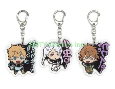 Set of 3 Black Clover Anime Acrylic Keychain Finral, Noelle Silva, Luck Voltia 