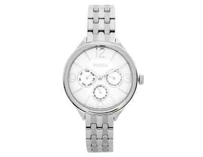 New Fossil BQ3126 Modern Courier Chronograph Silver Stainless Women Watch 