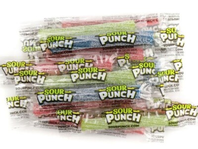 Wrapped Assorted 1 LB Sour Punch Candy Straws