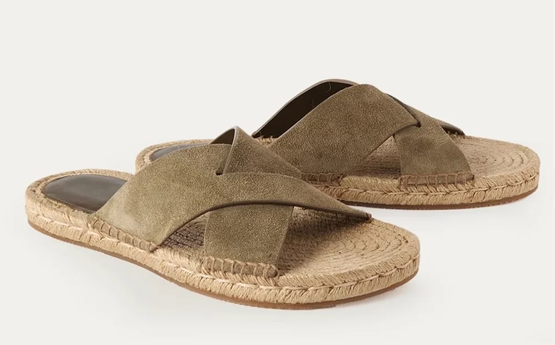Summer Summer New Outdoor Casual Leather Cross Cool Slippers Men round Toe Slip