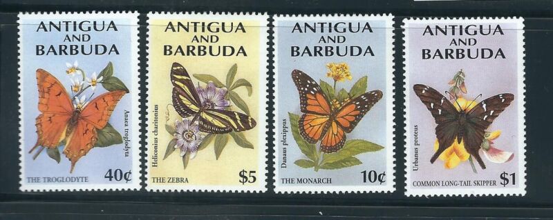 Antigua And Barbuda /  Butterflies . MNH