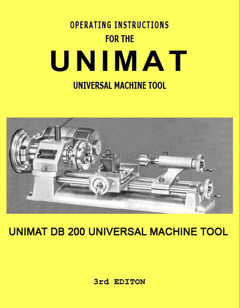 Unimat Universal Machine Tool DB 200 Manual and Accessories, PDF Computer Format