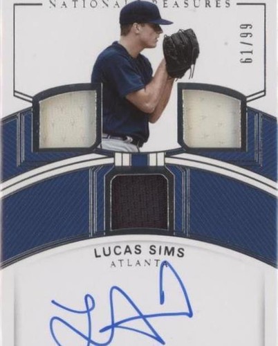 2018 Panini National Treasures - Lucas Sims #RTM-LS