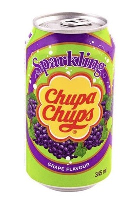 NEW 6 PACK CHUPA CHUPS SPARKLING GRAPE SODA