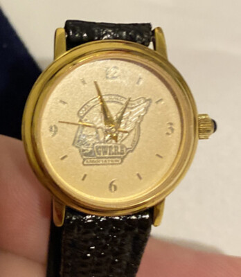 Gold Wing Road Riders Watch Gold Tone With Black Band