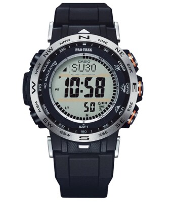 Pre-owned Casio Prw-30-1aer Protrek With Triple Sensor, Radio Controlled And Solar Power