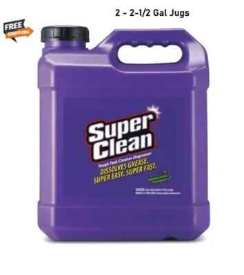 2 - Heavy Duty Degreaser SUPER CLEAN 2-1/2 Gallon Jugs Biodegradable