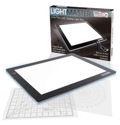 Lightmaster 9'' x 12'' (A4) Light Box 5V Ultra-Thin Profile w/ USB Power Adapter