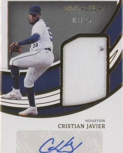 2022 Panini Immaculate Collection - Cristian Javier #JSS-CJ