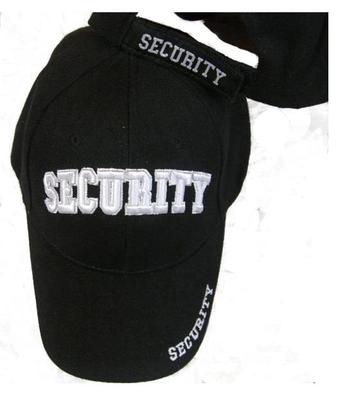 NEW SECURITY EMBROIDERED ADJUSTABLE HAT black baseball baseball cap staff A23