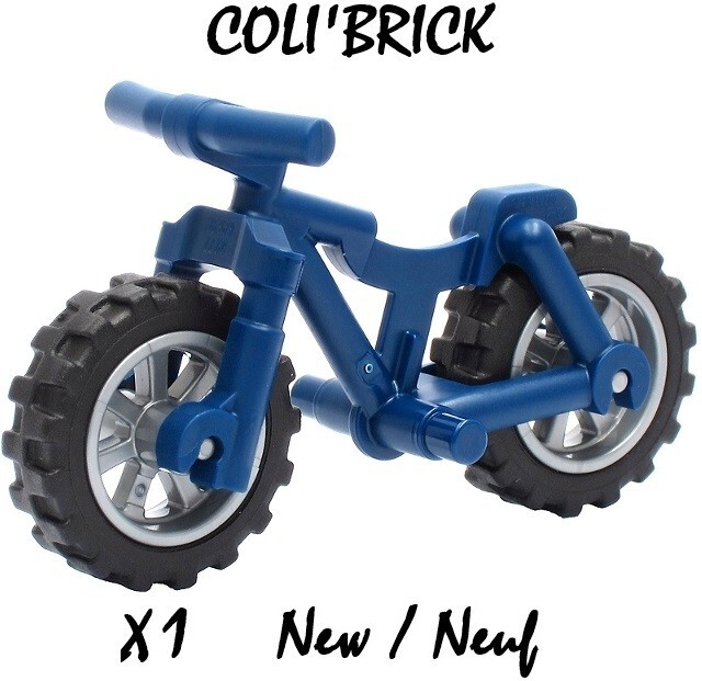 Lego 36934c04 - 1x Velo Vtt Bicycle Heavy Mountain Bike - Bleu / Dark Blue - New