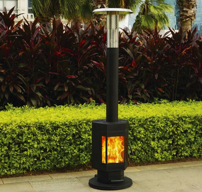 FlamePro 7' Dual Propane/ Pellet Patio Heater 75,000 BTU Glass