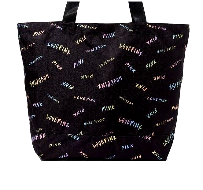 Victoria's Secret LOVE PINK Weekender Large Black Tote Bag