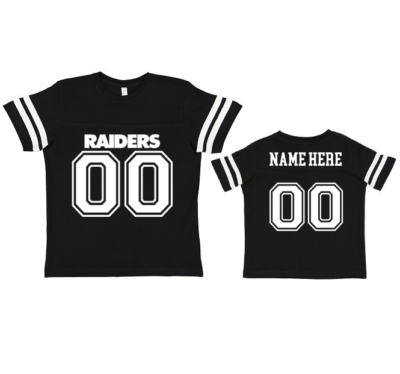 Personalized raiders clearance shirt