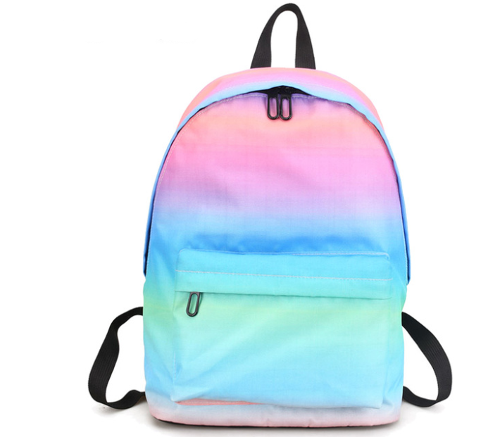 Fashion And Trendy Girls Bag Ombre School Backpack Pastel Color Book Rucksack Ebay