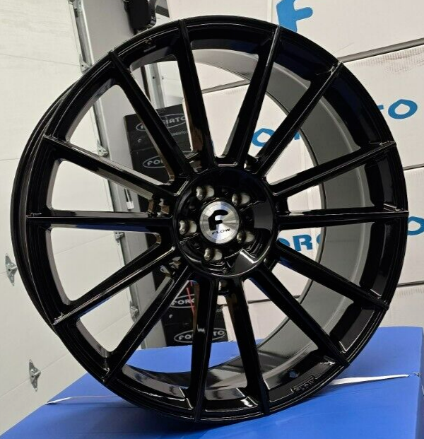 22x10.5 SINGLE Forgiato Flow 002 Gloss Black BOLTS PATTERN