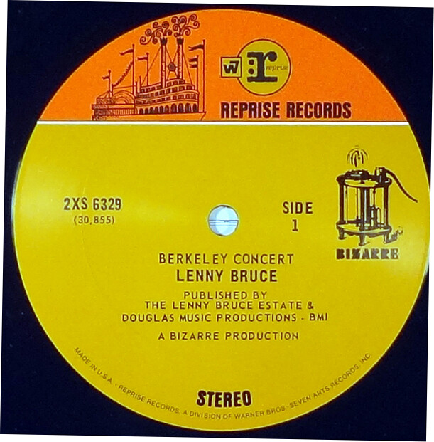LENNY BRUCE-THE BERKELEY CONCERT-MINT BIZARRE DOUBLE LP,