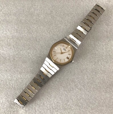 Seiko Octagonal Bezel White Dial Date Analog Quartz Men's
