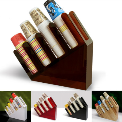 Cup Lid Holder Dispenser Organizer Coffee Cup Rack Drink Stand eleo-tool