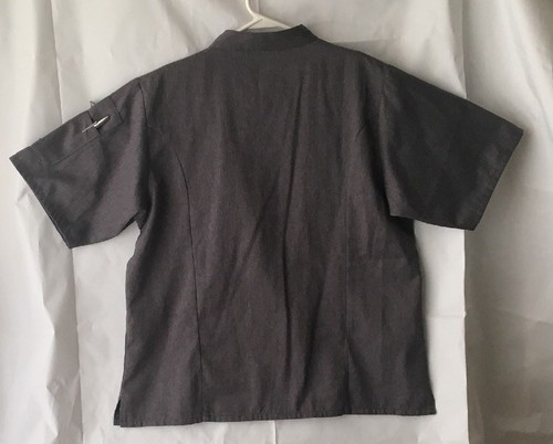 Happy Chef Womens Professional Chefs Shirt Size XL Gray Style #322 P1-21