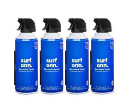 ONN Dust Off Electronic Compressed Canned Air Gas Duster 10oz-4 Pack *USA Seller