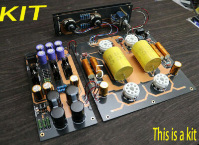6SN7 6N8P preamp based on Rogue99 circuit board + power + signal selection DIY
