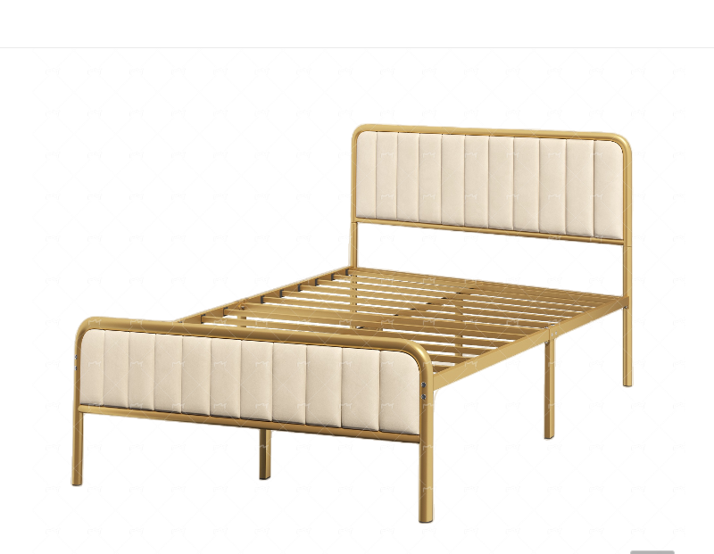 With Diamond Button Tufted Headboard Platform Beige