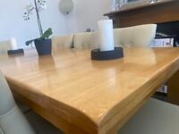**L@@K** Dining Table with 8 Cream Chairs
