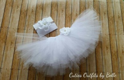 Tutus for Babies, Baby Girls Tutus, 1st Birthday Tutu Skirt, White Girls Tutu