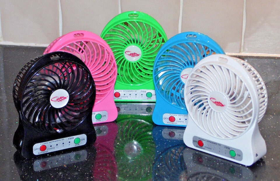 Joblot Of 100 X Brushless Desk Fans Table Portable