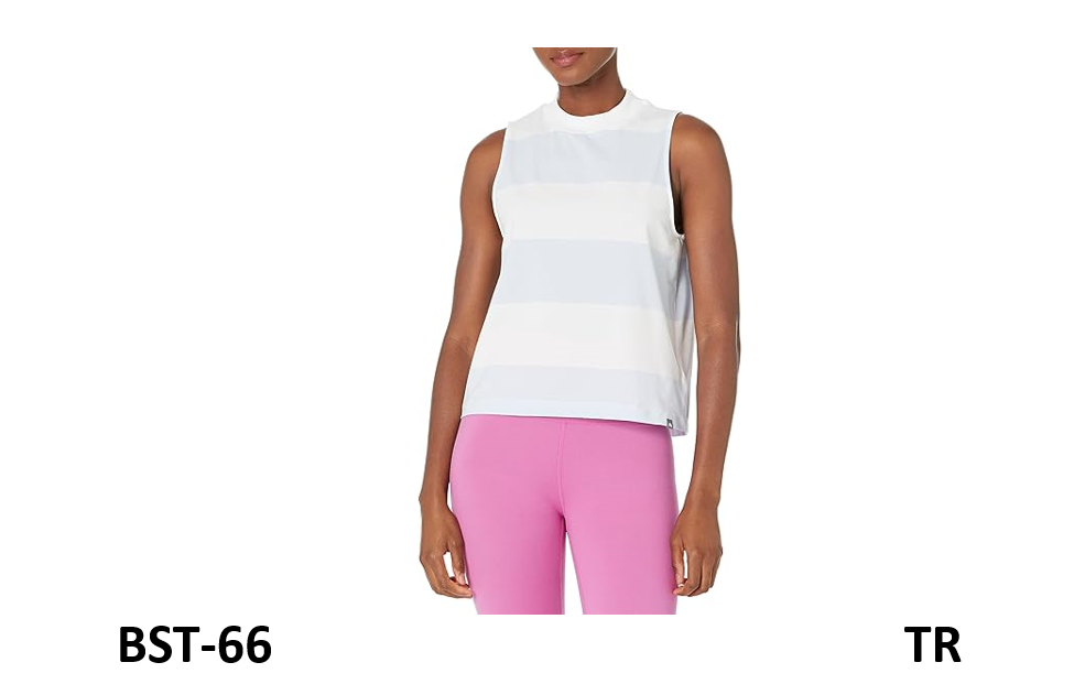 Andrew Marc Sport Women's Sleeveless Hip Length Crew Neck T-Shirt, French Blue L