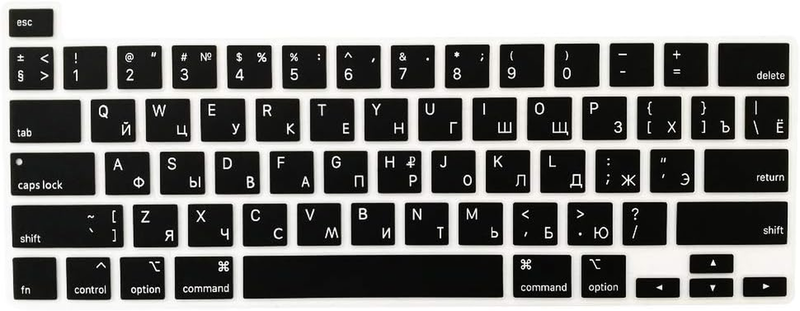 Proelife Ultra Thin Russian Keyboard Cover Skin for Macbook Pro 13 Inch 2022 202