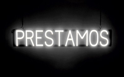 SpellBrite PRESTAMOS Sign | Neon Prestamos Sign Look, LED Light | 36.0'' x 6.3''