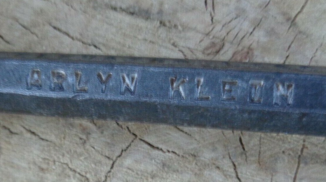 Vintage ARLYN KLEIN LISCO NEBRASKA GRAIN ELEVATOR Advertising Crowbar Pry Bar