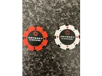 2 Odyssey Poker Chips Club Putter Golf Ball Markers
