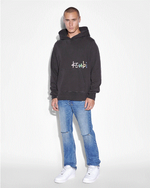 Pre-owned Ksubi Hoodie Kulture Kash Faded Black