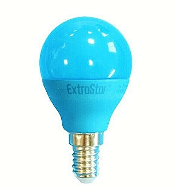 Lampada Lampadina a Led E14 4W 60 Lumen ExtraStar E14BLUE Luce Azzurro Cir