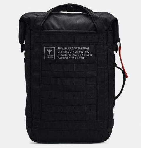 Under Armour Project Rock Box Duffle Backpack Bag Black Under Armour Project Rock Box Duffle Backpack Bag Black