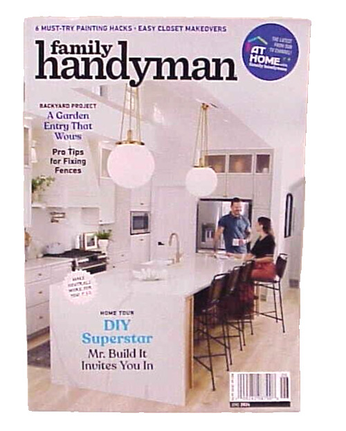 FAMILY HANDYMAN 2024 MAGAZINE ISSUE PAINTING HACKS MAKEOVERS FIXING FENCES