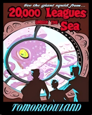 See The Giant Squid From 20,000 Leagues Under The Sea Disneyland Roller MAGNET