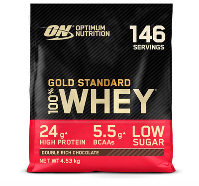 Optimum Nutrition Gold Standard 100% Whey, Double Rich Chocolate, 4.53 kg