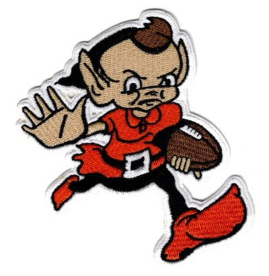  4'' CLEVELAND BROWNS Brownie the Elf 2022 Midfield Logo Iron-on Jersey PATCH!
