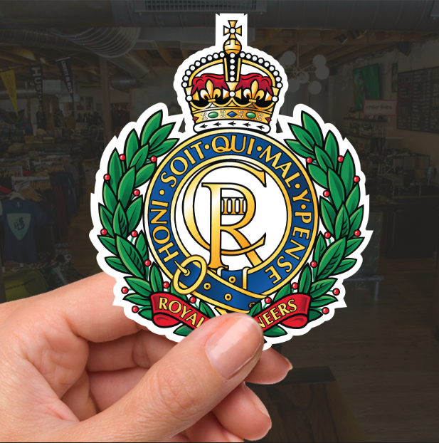 Royal Engineers Waterproof Vinyl Stickers Pack (CR style) - MoD Reseller - Picture 2 of 6