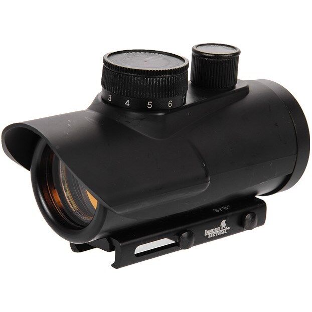 4" RED DOT 30mm SIGHT SCOPE WITH PICATINNY MOUNTING RAIL ADAPTER 