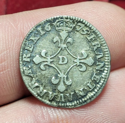 #77-111 ~ Louis XIV - 4 Sols des traitants 1675 D