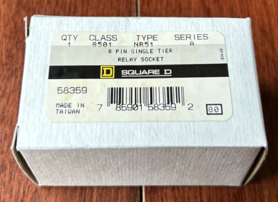 Square D 8501NR51 Relay Socket 8501 TYPE NR51, SERIES A. NEW