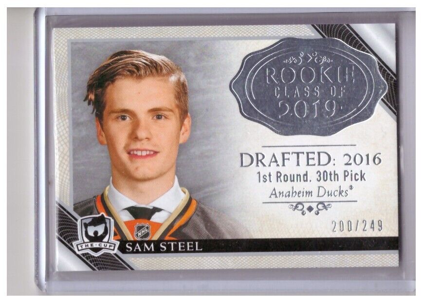Sam Steel 2018-19 The Cup Rookie Class of 2019 Card #2019-SS /249. rookie card picture
