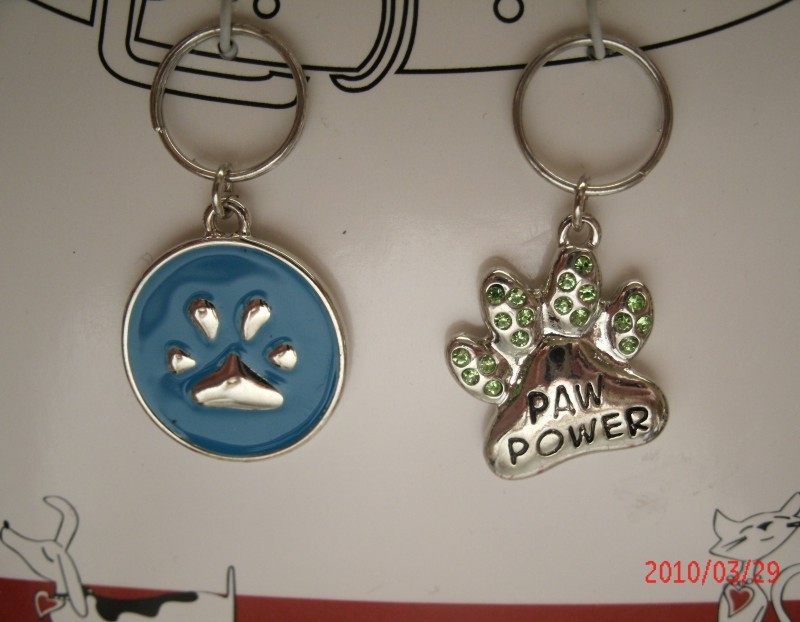 Pet Collar Charms 2pc Set Talk to Paw Pawsitively Spoiled Paw Power Dog Cat